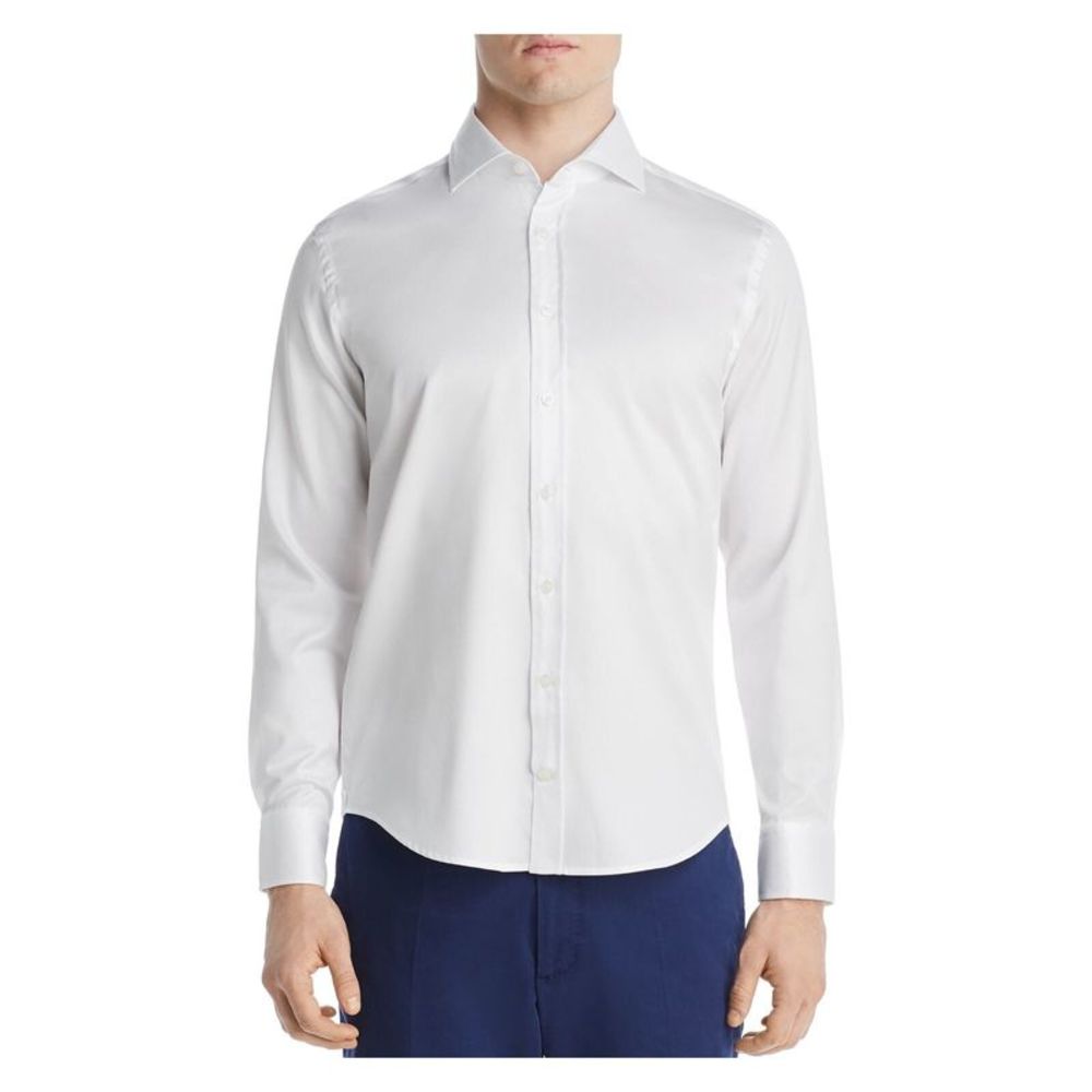 DYLAN GRAY Mens White Collared Button Down Shirt XL